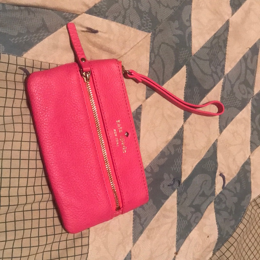 Pink Kate spade wristlet